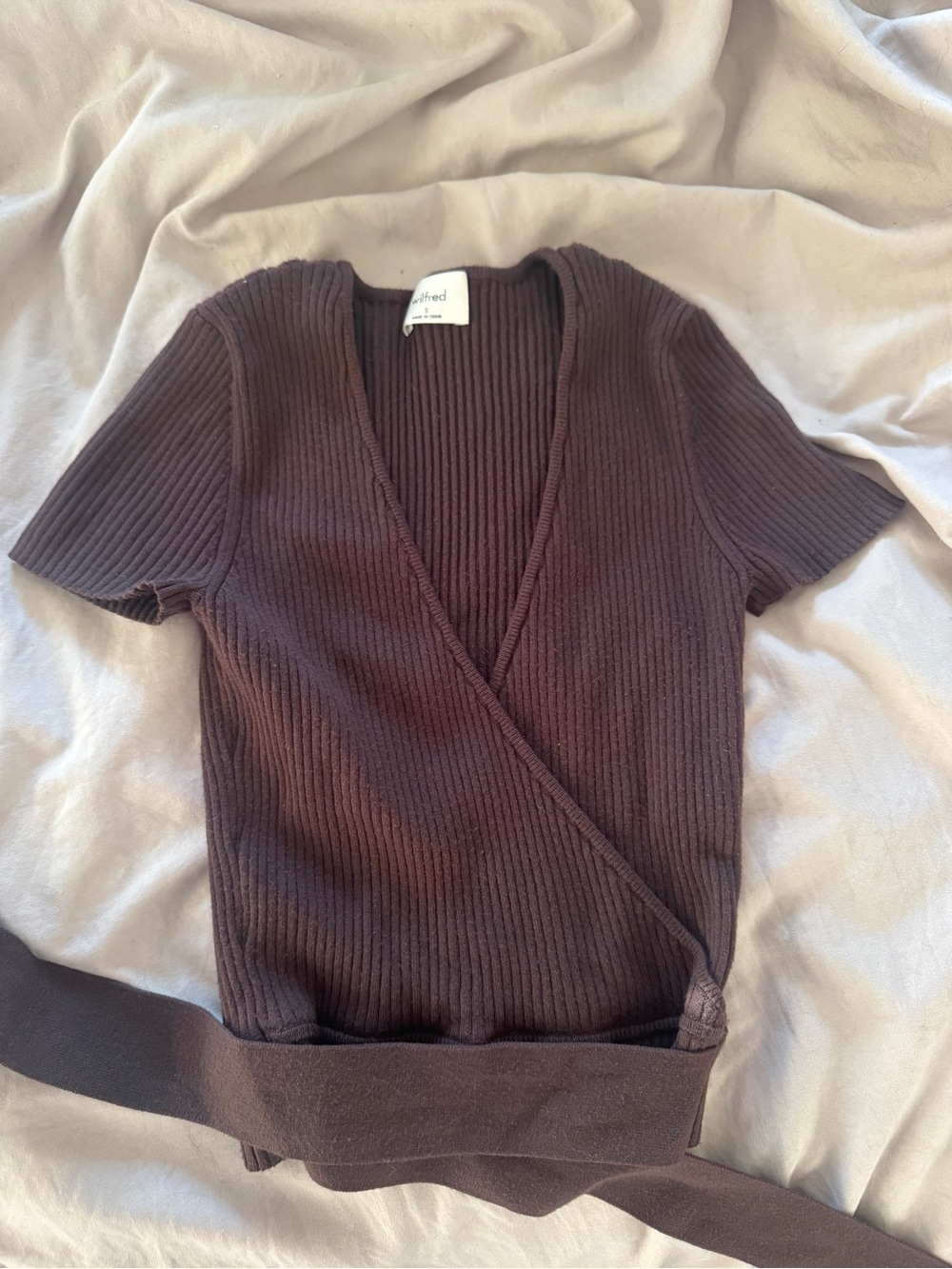 Aritzia Wilfred All Tied Up top